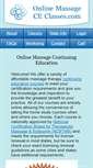 Mobile Screenshot of onlinemassagececlasses.com